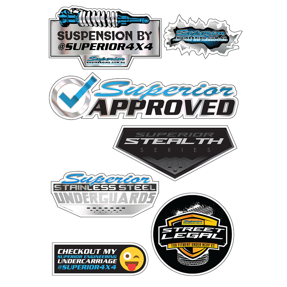 Superior Sticker Sheet A4 (Set 4) - SUP-STICKER-SET4